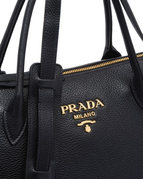 borsa prada nera pelle morbida